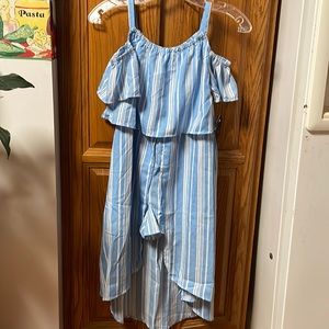 Star ride girls cold shoulder dress with shorts underneath size 7/8